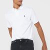 Tricouri polo albe Ralph Lauren Essential pentru bărbați Tricouri polo albe Ralph Lauren Essential pentru bărbați