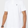 Tricouri polo albe Ralph Lauren Essential pentru bărbați Tricouri polo albe Ralph Lauren Essential pentru bărbați