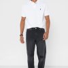 Tricouri polo albe Ralph Lauren Essential pentru bărbați Tricouri polo albe Ralph Lauren Essential pentru bărbați