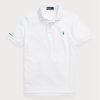 Tricouri polo albe Ralph Lauren The Earth pentru bărbați Tricouri polo albe Ralph Lauren The Earth pentru bărbați