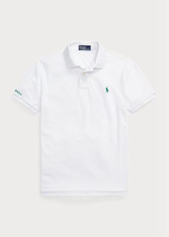 Tricouri polo albe Ralph Lauren The Earth pentru bărbați
