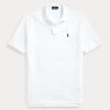 Tricouri polo albe Ralph Lauren The Iconic Mesh pentru bărbați