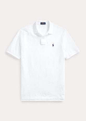 Tricouri polo albe Ralph Lauren The Iconic Mesh pentru bărbați