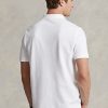 Tricouri polo albe Ralph Lauren The Iconic Mesh pentru bărbați