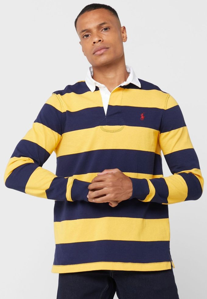 Tricouri polo cu dungi Ralph Lauren multicolore pentru bărbați Tricouri polo cu dungi Ralph Lauren multicolore pentru bărbați