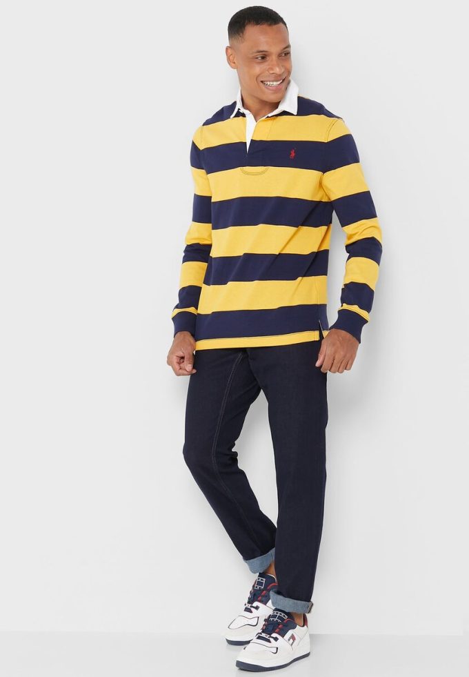 Tricouri polo cu dungi Ralph Lauren multicolore pentru bărbați Tricouri polo cu dungi Ralph Lauren multicolore pentru bărbați