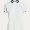 Tricouri polo cu fermoar sfert, alb, pentru femei, Ralph Lauren Tricouri polo cu fermoar sfert, alb, pentru femei, Ralph Lauren