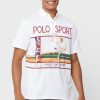 Tricouri polo cu grafică Ralph Lauren alb pentru bărbați Tricouri polo cu grafică Ralph Lauren alb pentru bărbați