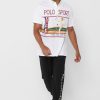 Tricouri polo cu grafică Ralph Lauren alb pentru bărbați Tricouri polo cu grafică Ralph Lauren alb pentru bărbați