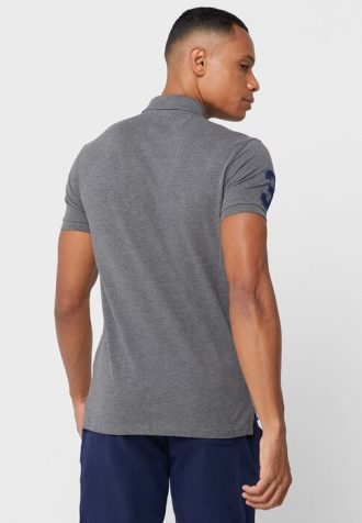 Tricouri polo cu logo brodat Ralph Lauren pentru bărbați gri Tricouri polo cu logo brodat Ralph Lauren pentru bărbați gri