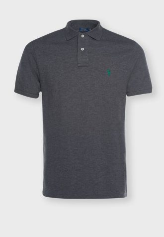 Tricouri polo cu plasă de bază Ralph Lauren gri pentru bărbați