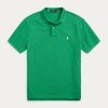 Tricouri polo cu plasă emblematică Ralph Lauren pentru bărbați verzi Tricouri polo cu plasă emblematică Ralph Lauren pentru bărbați verzi
