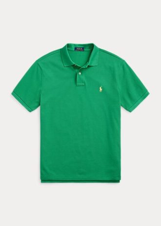 Tricouri polo cu plasă emblematică Ralph Lauren pentru bărbați verzi