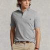 Tricouri polo cu plasă subțire personalizate Ralph Lauren pentru bărbați gri Tricouri polo cu plasă subțire personalizate Ralph Lauren pentru bărbați gri