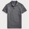 Tricouri polo cu plasă subțire personalizate Ralph Lauren pentru bărbați gri Tricouri polo cu plasă subțire personalizate Ralph Lauren pentru bărbați gri