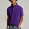 Tricouri polo cu plasă subțire personalizate Ralph Lauren pentru bărbați violet Tricouri polo cu plasă subțire personalizate Ralph Lauren pentru bărbați violet