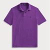 Tricouri polo cu plasă subțire personalizate Ralph Lauren pentru bărbați violet Tricouri polo cu plasă subțire personalizate Ralph Lauren pentru bărbați violet