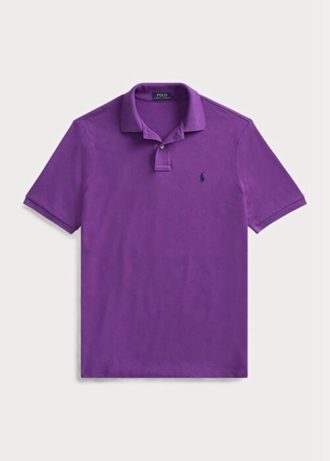 Tricouri polo cu plasă subțire personalizate Ralph Lauren pentru bărbați violet