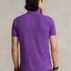 Tricouri polo cu plasă subțire personalizate Ralph Lauren pentru bărbați violet Tricouri polo cu plasă subțire personalizate Ralph Lauren pentru bărbați violet