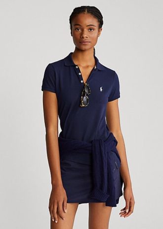 Tricouri polo de performanță, cu croială, Ralph Lauren, pentru femei, bleumarin Tricouri polo de performanță, cu croială, Ralph Lauren, pentru femei, bleumarin