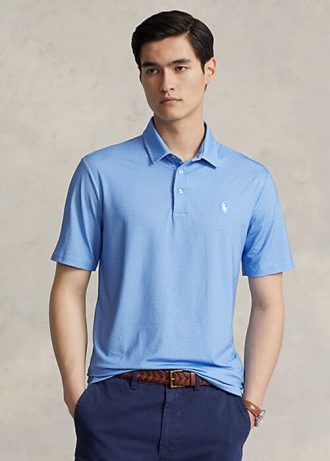 Tricouri polo de performanță Ralph Lauren Classic Fit, albastre, pentru bărbați