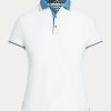 Tricouri polo din jerseu, croite, Ralph Lauren, albe Tricouri polo din jerseu, croite, Ralph Lauren, albe