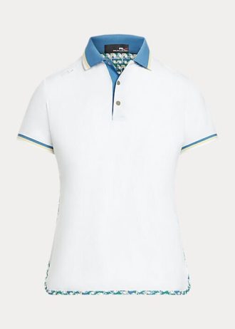 Tricouri polo din jerseu, croite, Ralph Lauren, albe