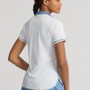 Tricouri polo din jerseu, croite, Ralph Lauren, albe Tricouri polo din jerseu, croite, Ralph Lauren, albe