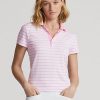 Tricouri polo din jerseu, croite, Ralph Lauren, pentru femei, roz