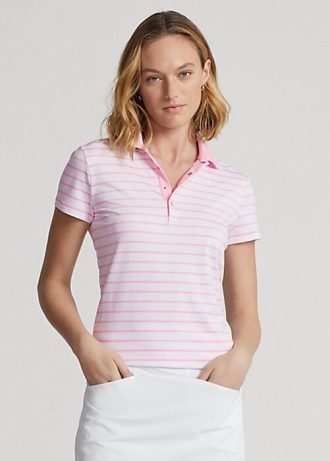 Tricouri polo din jerseu, croite, Ralph Lauren, pentru femei, roz