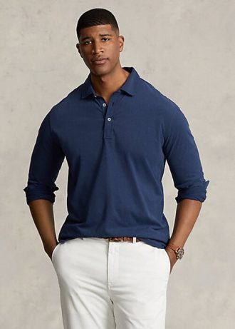 Tricouri polo din jersey Ralph Lauren pentru bărbați bleumarin