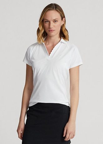 Tricouri polo din piqué, croite, Ralph Lauren, albe