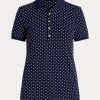 Tricouri polo din piqué cu buline Ralph Lauren pentru femei, bleumarin Tricouri polo din piqué cu buline Ralph Lauren pentru femei, bleumarin