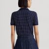 Tricouri polo din piqué cu buline Ralph Lauren pentru femei, bleumarin Tricouri polo din piqué cu buline Ralph Lauren pentru femei, bleumarin