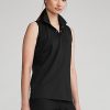 Tricouri polo fără mâneci din piqué, negru, pentru femei, Ralph Lauren Tricouri polo fără mâneci din piqué, negru, pentru femei, Ralph Lauren