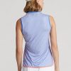Tricouri polo fără mâneci Ralph Lauren Performance pentru femei albastre Tricouri polo fără mâneci Ralph Lauren Performance pentru femei albastre