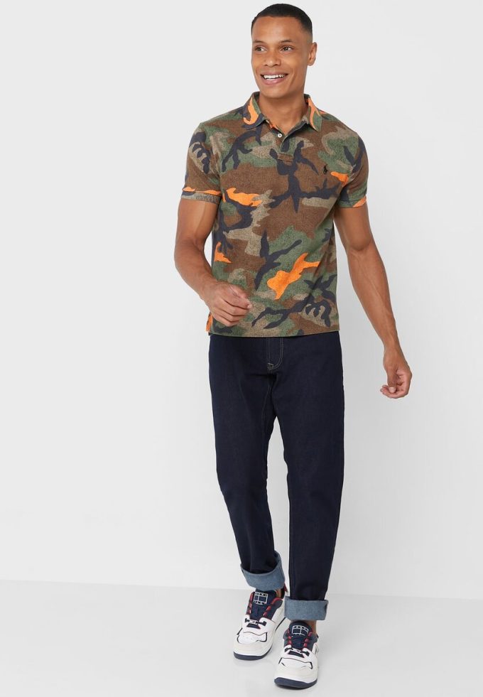 Tricouri polo multicolore pentru bărbați Ralph Lauren Camo