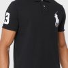 Tricouri polo negre pentru bărbați cu logo Ralph Lauren Tricouri polo negre pentru bărbați cu logo Ralph Lauren