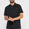 Tricouri polo negre Ralph Lauren Essential pentru bărbați Tricouri polo negre Ralph Lauren Essential pentru bărbați