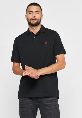 Tricouri polo negre Ralph Lauren Essential pentru bărbați