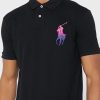 Tricouri polo negre Ralph Lauren Essential pentru bărbați Tricouri polo negre Ralph Lauren Essential pentru bărbați