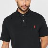 Tricouri polo negre Ralph Lauren Essential pentru bărbați Tricouri polo negre Ralph Lauren Essential pentru bărbați