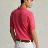Tricouri polo personalizate pentru bărbați Ralph Lauren, cu ochiuri subțire, de culoare roz Tricouri polo personalizate pentru bărbați Ralph Lauren, cu ochiuri subțire, de culoare roz