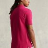 Tricouri polo personalizate pentru bărbați Ralph Lauren, cu ochiuri subțire, de culoare roz Tricouri polo personalizate pentru bărbați Ralph Lauren, cu ochiuri subțire, de culoare roz