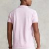 Tricouri polo personalizate pentru bărbați Ralph Lauren, cu ochiuri subțire, de culoare roz