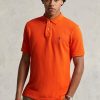 Tricouri polo personalizate pentru bărbați Ralph Lauren, cu ochiuri subțire, portocalii