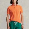 Tricouri polo personalizate pentru bărbați Ralph Lauren, cu ochiuri subțire, portocalii