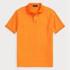 Tricouri polo personalizate pentru bărbați Ralph Lauren, cu ochiuri subțire, portocalii