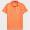 Tricouri polo personalizate pentru bărbați Ralph Lauren, cu ochiuri subțire, portocalii