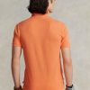 Tricouri polo personalizate pentru bărbați Ralph Lauren, cu ochiuri subțire, portocalii